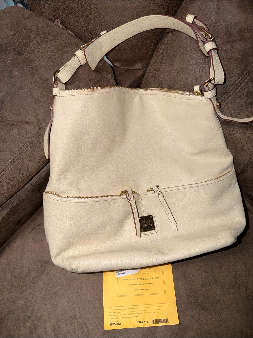 Dooney and Bourke Pocket Sac in Bone